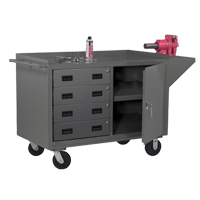 Armoire d'&eacute;tabli mobile, Acier Surface St. Lawrence Industrial & Safety Supply