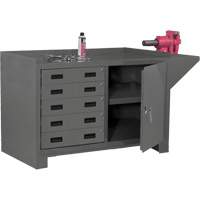Post de travail fixe, Acier Surface, 60-1/8" la x 24-1/4" p x 36-1/4" h St. Lawrence Industrial & Safety Supply