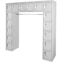 Arche de casiers &eacute;conomiques assembl&eacute;s Clean Line, 16 niveaux, Bloc de 3, 18" x 72" x 12", Acier St. Lawrence Industrial & Safety Supply