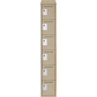 Clean Line Lockerette, 6 -tier, 12" x 18" x 78", Steel, Beige, Rivet (Assembled) St. Lawrence Industrial & Safety Supply