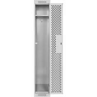 Casiers Clean Line, 12" x 12" x 72", Acier, Gris, Rivet (assembl&eacute;), Perfor&eacute; St. Lawrence Industrial & Safety Supply