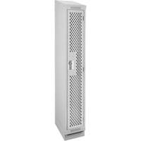 Clean Line Lockers, 12" x 18" x 82", Steel, Grey, Rivet (Assembled), Perforated St. Lawrence Industrial & Safety Supply