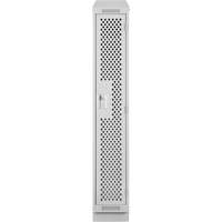 Clean Line Lockers, 12" x 18" x 82", Steel, Grey, Rivet (Assembled), Perforated St. Lawrence Industrial & Safety Supply