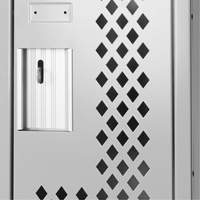 Casiers Clean Line, 12" x 12" x 72", Acier, Gris, Rivet (assembl&eacute;), Perfor&eacute; St. Lawrence Industrial & Safety Supply