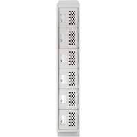 Petit casier perfor&eacute; Clean-Line, 6 niveaux, 15" x 72" x 12", Acier St. Lawrence Industrial & Safety Supply