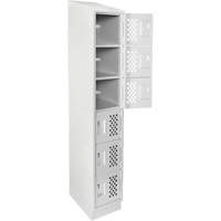 Petit casier perfor&eacute; Clean-Line, 6 niveaux, 15" x 72" x 12", Acier St. Lawrence Industrial & Safety Supply