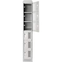 Petit casier perfor&eacute; Clean-Line, 6 niveaux, 15" x 72" x 12", Acier St. Lawrence Industrial & Safety Supply