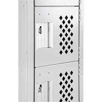 Casiers &eacute;conomiques perfor&eacute;s et assembl&eacute;s Clean Line, 6 niveaux, Bloc de 4, 18" x 72" x 12", Acier St. Lawrence Industrial & Safety Supply