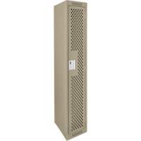Casiers Clean Line, 12" x 12" x 72", Acier, Beige, Rivet (assembl&eacute;), Perfor&eacute; St. Lawrence Industrial & Safety Supply