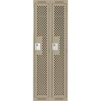 Casiers Clean Line, Bloc de 2, 24" x 12" x 72", Acier, Beige, Rivet (assembl&eacute;), Perfor&eacute; St. Lawrence Industrial & Safety Supply