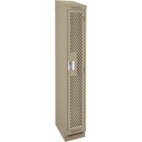 Casiers Clean Line, 12" x 12" x 82", Acier, Beige, Rivet (assembl&eacute;), Perfor&eacute; St. Lawrence Industrial & Safety Supply