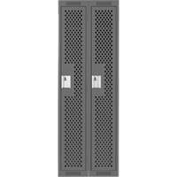 Casiers Clean Line, Bloc de 2, 24" x 12" x 72", Acier, Charbon, Rivet (assembl&eacute;), Perfor&eacute; St. Lawrence Industrial & Safety Supply