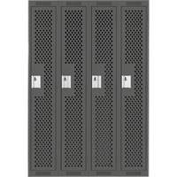 Casiers Clean Line, Bloc de 4, 48" x 15" x 72", Acier, Charbon, Rivet (assembl&eacute;), Perfor&eacute; St. Lawrence Industrial & Safety Supply