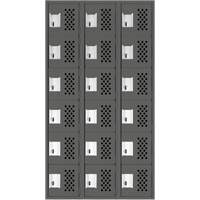 Assembled Lockerettes Clean Line Perforated Economy Lockers, 6 -tier, Bank of 3, 18" x 72" x 12", Steel St. Lawrence Industrial & Safety Supply