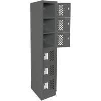 Petits casiers &eacute;conomiques assembl&eacute;s et perfor&eacute;s Clean Line, 6 niveaux, 18" x 72" x 12", Acier St. Lawrence Industrial & Safety Supply
