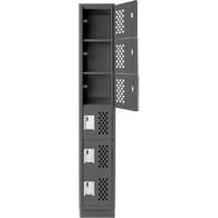 Petits casiers &eacute;conomiques assembl&eacute;s et perfor&eacute;s Clean Line, 6 niveaux, 18" x 72" x 12", Acier St. Lawrence Industrial & Safety Supply