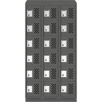 Petit casier perfor&eacute; Clean-Line, 6 niveaux, Bloc de 3, 15" x 72" x 12", Acier St. Lawrence Industrial & Safety Supply