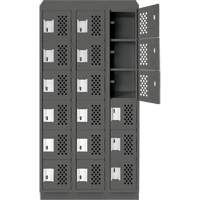 Petit casier perfor&eacute; Clean-Line, 6 niveaux, Bloc de 3, 15" x 72" x 12", Acier St. Lawrence Industrial & Safety Supply