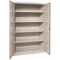 Deep Hi-Boy Storage Cabinet, Steel, 4 Shelves, 72" H x 36" W x 24" D, Beige St. Lawrence Industrial & Safety Supply