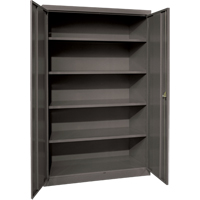 Deep Hi-Boy Storage Cabinet, Steel, 4 Shelves, 72" H x 36" W x 24" D, Charcoal St. Lawrence Industrial & Safety Supply