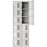 Clean Line Lockerettes, 6 -tier, Bank of 2, 18" x 72" x 12", Steel St. Lawrence Industrial & Safety Supply