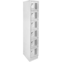 Petits casiers &eacute;conomiques assembl&eacute;s et perfor&eacute;s Clean Line, 6 niveaux, 18" x 72" x 12", Acier St. Lawrence Industrial & Safety Supply