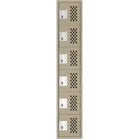 Assembled Lockerettes Clean Line Perforated Economy Lockers, 6 -tier, 18" x 72" x 12", Steel St. Lawrence Industrial & Safety Supply