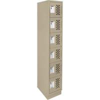 Petits casiers &eacute;conomiques assembl&eacute;s et perfor&eacute;s Clean Line, 6 niveaux, 18" x 72" x 12", Acier St. Lawrence Industrial & Safety Supply