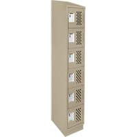 Petits casiers &eacute;conomiques assembl&eacute;s et perfor&eacute;s Clean Line, 6 niveaux, 18" x 72" x 12", Acier St. Lawrence Industrial & Safety Supply