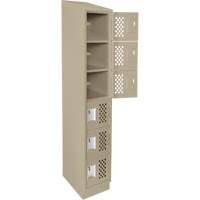 Petits casiers &eacute;conomiques assembl&eacute;s et perfor&eacute;s Clean Line, 6 niveaux, 18" x 72" x 12", Acier St. Lawrence Industrial & Safety Supply