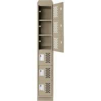 Petits casiers &eacute;conomiques assembl&eacute;s et perfor&eacute;s Clean Line, 6 niveaux, 18" x 72" x 12", Acier St. Lawrence Industrial & Safety Supply