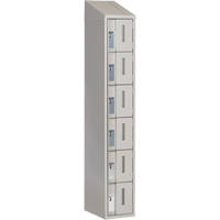 Concorde Heavy-Duty Lockers, 6 -tier, 12" x 18" x 78", Steel, Grey, Welded (Assembled) St. Lawrence Industrial & Safety Supply