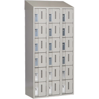 Concorde Heavy-Duty Lockers, 6 -tier, Bank of 3, 36" x 18" x 78", Steel, Grey, Welded (Assembled) St. Lawrence Industrial & Safety Supply