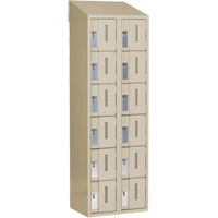 Casiers robustes Concorde, 6 niveaux, Bloc de 2, 24" x 18" x 78", Acier, Beige, Soud&eacute; (assembl&eacute;) St. Lawrence Industrial & Safety Supply