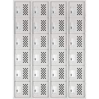 Petits casiers Clean Line, 6 niveaux, Bloc de 4, 18" x 72" x 12", Acier St. Lawrence Industrial & Safety Supply