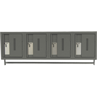 Wall Hung Lockers - Heavy Duty, Bank of 4, 18" x 12" x 12", Steel St. Lawrence Industrial & Safety Supply