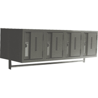 Wall Hung Lockers - Heavy Duty, Bank of 4, 18" x 12" x 12", Steel St. Lawrence Industrial & Safety Supply