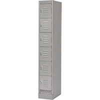Casiers, 6 niveaux, 12" x 18" x 76", Acier, Gris, D&eacute;mont&eacute; St. Lawrence Industrial & Safety Supply