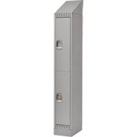 Casiers, 2 niveaux, 12" x 18" x 86", Acier, Gris, D&eacute;mont&eacute; St. Lawrence Industrial & Safety Supply