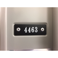 Locker Plate Numbers St. Lawrence Industrial & Safety Supply