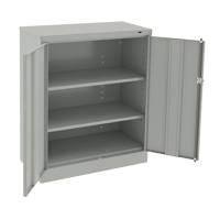 Armoire &agrave; hauteur de comptoir, Acier, 2 Tablettes, 42" h x 36" la x 18" P, Gris p&acirc;le St. Lawrence Industrial & Safety Supply
