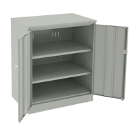 Armoire &agrave; hauteur de comptoir de luxe, Acier, 2 Tablettes, 42" h x 36" la x 24" P, Gris p&acirc;le St. Lawrence Industrial & Safety Supply