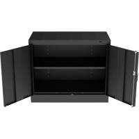 Armoire standard &agrave; hauteur de bureau, Acier, 30" h x 36" la x 18" P, Noir St. Lawrence Industrial & Safety Supply