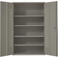 Extra Wide Hi-Boy Storage Cabinet, Steel, 4 Shelves, 72" H x 48" W x 24" D, Grey St. Lawrence Industrial & Safety Supply