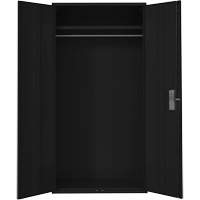 Armoire garde-robe, Acier, 36" la x 18" p x 72" h, Noir St. Lawrence Industrial & Safety Supply