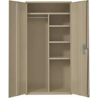 Combination Storage Cabinet, Steel, 6 Shelves, 72" H x 36" W x 18" D, Beige St. Lawrence Industrial & Safety Supply