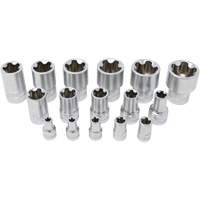 5-Point EPR Torx Socket Set, 16 Pieces, 1/4"/3/8"/1/2" Drive Size St. Lawrence Industrial & Safety Supply