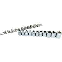 Flat-Cut E-"Star" Socket Set, 11 Pieces, 3/8" Drive Size St. Lawrence Industrial & Safety Supply