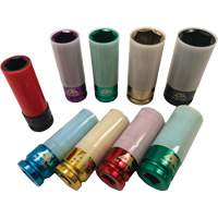 Thin Wall Master Impact Socket Set, 9 Pieces, 1/2" Drive Size St. Lawrence Industrial & Safety Supply