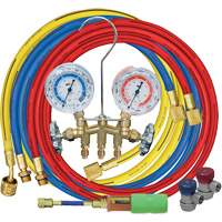 Manifold Gauge Set with Manual Couplers & Mini Dye Injector St. Lawrence Industrial & Safety Supply